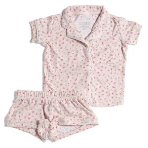 Tahari toddler girl Pink Floral Short Pajama Set